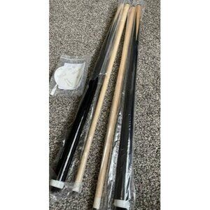 New 2-Piece Pool Cue Stick with 13mm Tip 58' Hardwood Canadian Maple Professiona